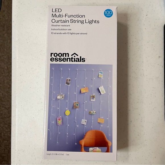 NIB ROOM ESSENTIALS LED Curtain Lights - Picture 2 of 9